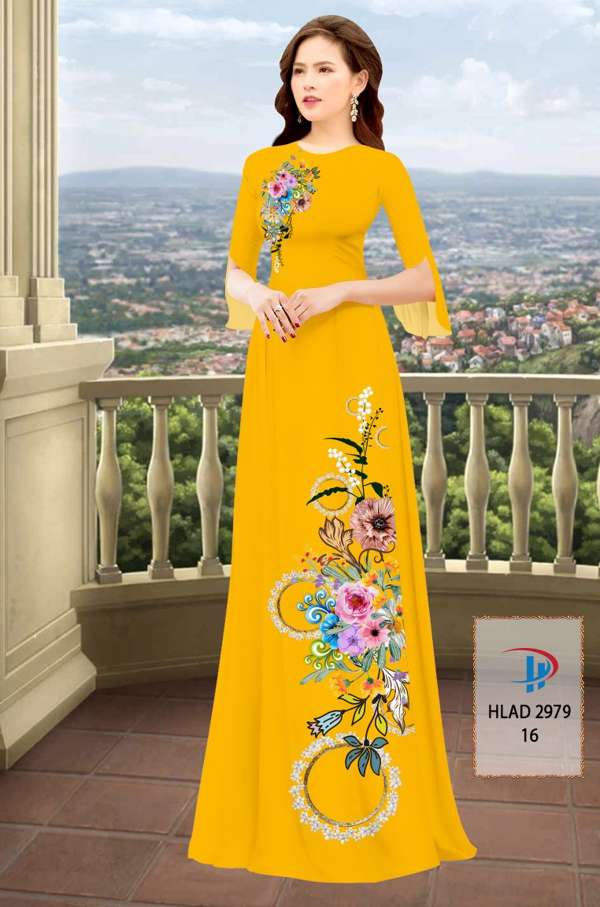 Vải Áo Dài Hoa In 3D AD HLAD2979 1